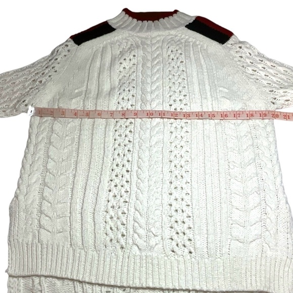 JOHN + JENN Super Soft Easy Care Acrylic Cable Knit Long Sleeve Sweater US Sz S - Picture 5 of 8
